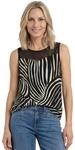 Street One Damen Top mit Rundhals und Mesh-Einsatz