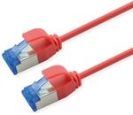 ROLINE Patchkabel Cat.6A (Class EA) S/FTP (PiMF), LSOH, PoE, rot, 0,3 m