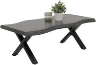 Hela Tische, Baumkantentisch, Couchtisch Gerd, X-Gestell Metall Schwarz, Wabenplatte