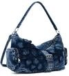Desigual Schultertasche Umh&auml;ngetasche Curio Denim Bag Denim Dark Blue blau