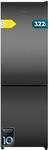Cecotec K&uuml;hl-Gefrier-Kombination 322 L Bolero CoolMarket Combi 322i Dark D, 185,5 cm