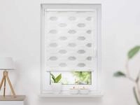 K-home&reg; Klemmfix Doppelrollo Trapez Wei&szlig; B30 x H150 cm