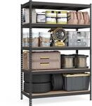 SONGMICS Schwerlastregal 1er Set, 5 Ablagen, 60 x 120 x 180 cm