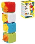 Chicco Cubi Multiaktivit&auml;t 2in1, Set aus 4 bunten Tierbl&ouml;cken, stapelbar f&uuml;r