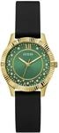 GUESS P GLD CS W/CRYS/Sun Green Glitz DL/BLK SMTH Silicone STRP, Gr&uuml;n, Armband