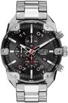 Diesel Spiked Herren 49MM Silberfarbene Edelstahl Uhr, DZ4709