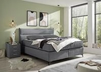 VLIELAND Boxspringbett 180x200 in Anthrazit - Bequemes Doppelbett mit