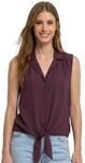 Street One Damen Blusentop mit Bowling-Kragen und Knoten