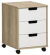 Schildmeyer Rollcontainer Emmik 159594, wei&szlig;eiche Dekor/mattwei&szlig;, 40 x 50 x...