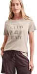 Street One T-Shirt mit Rundhals und Artwork Clay Sand 34