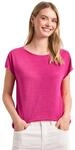 Damen T-Shirt mit Boat Neck und Smok-Detail