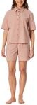 Schiesser Damen Pyjama Schlafanzug kurz Web - Selected Premium
