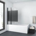Marwell Black Lines Badewannenaufsatz 100x140 cm &ndash; 2-teilige faltbare...