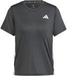 adidas Damen Train Essentials 3-Stripes Workout Shirt, Black/White, XL