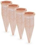 Relaxdays Tonkegel Bew&auml;sserung, 4er Set, Gie&szlig;kegel f&uuml;r 1,5 l PET-Flaschen,