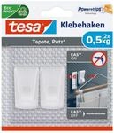 tesa Klebehaken Tapeten & Putz - selbstklebender Haken - ideal zur Befestigung von