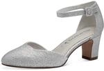 Tamaris Damen Pumps mit Blockabsatz, metallic, 42 EU