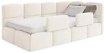 Selsey Jugendbett 120x200cm Creme mit Matratze und Lattenrost, gepolstertes