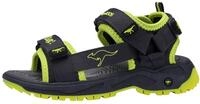 KangaROOS Unisex Kinder K-as Jamie Flache Sandale, Raven Dino, 32 EU