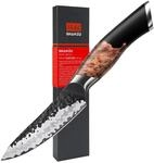 SHAN ZU 9 cm Gem&uuml;semesser, Handgeschmiedetes Japanisches Obstmesser 7 Schichten