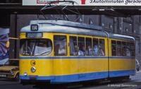 ARNOLD HN2603D Stra&szlig;enbahn Duewag GT6, EIN Frontlicht, gelb-Blaue Lackierung