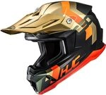HJC, Motocross Helm C50 PRIMAL Gold Orange Black MC6HSF, L