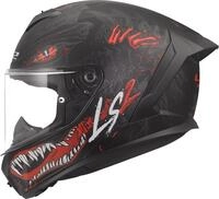 LS2, Integraler Motorradhelm RAPID III KAIJU II Black Red White, XXL