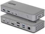 StarTech Treiberloses USB-C Triple 4K Windows Dock, DP & HDMI, 100W, 6X USB