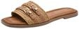 Tamaris Damen Pantolette flach, braun, 37 EU