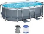 Bestway Oval Pool Set 10 ft x 6 ft 7 Zoll x 33 Zoll oder 3,05 m x 2,00 m x 84 cm