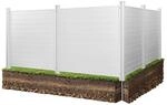 VEVOR 4xPaneele Gartenzaun 122x122cm Sichtschutzzaun PVC und verzinktes