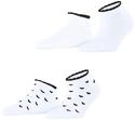 ESPRIT Damen Sneakersocken Little Hearts 2-Pack W Sn Baumwolle kurz gemustert 2 Paar,