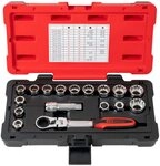 KS Tools 922.4040 3/8 Zoll + 1/2 Zoll Steckschl&uuml;ssel-Satz, 10-24 mm,