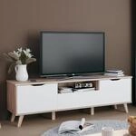Forte VANKKA TV-Unterschrank 180, Lowboard mit 1 Schublade und 2 T&uuml;ren,...