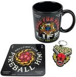 Stranger Things Geschenk-Set mit Tasse, Untersetzer und Schl&uuml;sselanh&auml;nger in