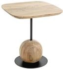 HAKU Beistelltisch Massivholz akazie schwarzes Metall Stahlrohr Couchtisch Holz