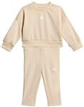 adidas Unisex Baby SEASONALS SWEAT SET, Crystal Linen/white, 12-18 Months