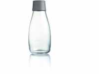 Retap ApS 0.3 Litre Small Borosilicate Glass Water Bottle, Grey