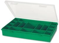 Kunststoff-Sortierkiste/Sortimentskasten/Sortierbox, 17 F&auml;cher, 54 x 330 x 247...