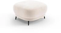 CAVADORE Hocker Blue/Polsterhocker im modernen Design mit mattschwarzen