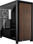 CORSAIR Frame 4000D Wood RS Mid-Tower-ATX-PC-Geh&auml;use &ndash; Schwarz & Walnuss