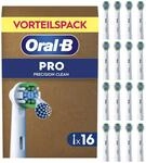 Oral-B Pro Aufsteckb&uuml;rsten Precision Clean, Wei&szlig;, 16 St&uuml;ck - Original