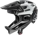 uvex React jr. fullface Kinderfahrradhelm, Black-White matt, 52-56 cm