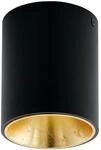 EGLO LED Deckenleuchte Polasso, Deckenlampe aus Metall in Schwarz und Gold,