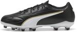 PUMA King 20 Match FG/AG Fu&szlig;ballschuh, Unisex, Schwarz/Wei&szlig;gold, 9.5 UK