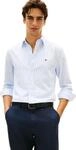Tommy Hilfiger Herren Hemd Flex Poplin Classic aus Baumwolle, Blau (Sweet