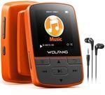 WOLFANG MP3-Player mit Bluetooth 5.2, Sportclip, Mini-Gr&ouml;&szlig;e, Gewicht 28,3 g,