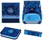 herlitz Schulranzen Set 4-teilig Loop Dolphin Ride Blau 17 L Ergonomischer...