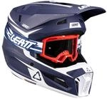 Helm MIT Brille LEATT JUNIOR KIT Moto 3.5 V26 BLAU (51-52 cm) M