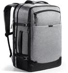Inateck 38.5-46.2L Reiserucksack Erweiterbarer Handgep&auml;ck Rucksack,Grau 